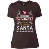 Dabbing Santa Ugly Christmas - Ladies' Boyfriend T-Shirt