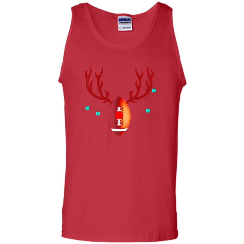 Football Christmas Shirt Reindeer Christmas Football Funny - Tank Top
