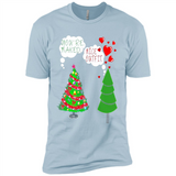Fir Loves Christmas Tree Funny Undecorated Joke - Premium Short Sleeve T-Shirt