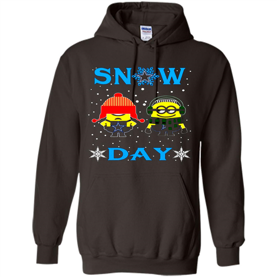 Snow Day Shirt For Dallas Cowboys Vs Minion Fans pingpong