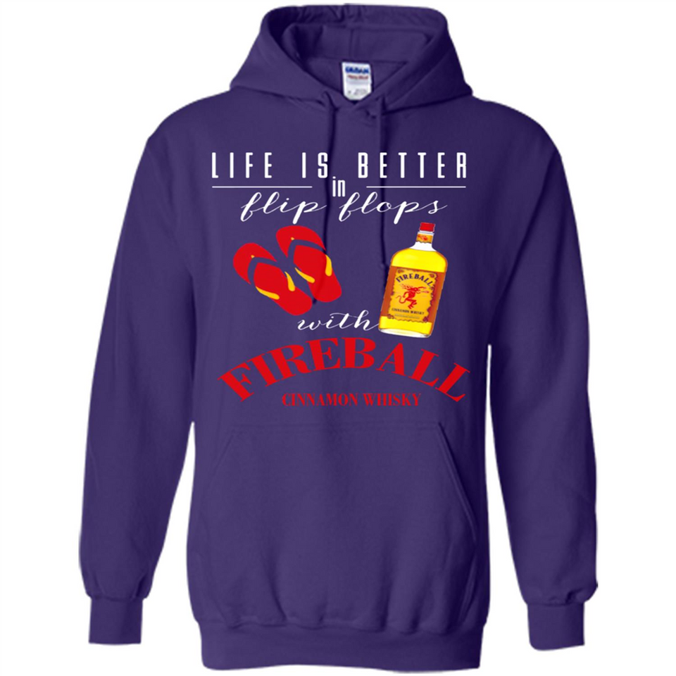 LIFE IS BETTER IN FLIP FLOPS WITH FIREBALL WHISKEY