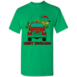 Merry Truck-Mas Christmas Fire Truck Cute Reindeer Sporty - Shirt