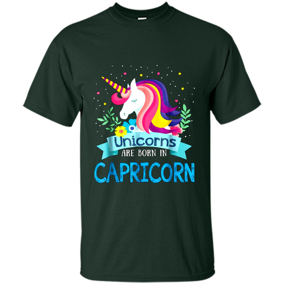 Unicorns are born in Capricorn Birthday Rainbow Gift Custom Ultra Cotton