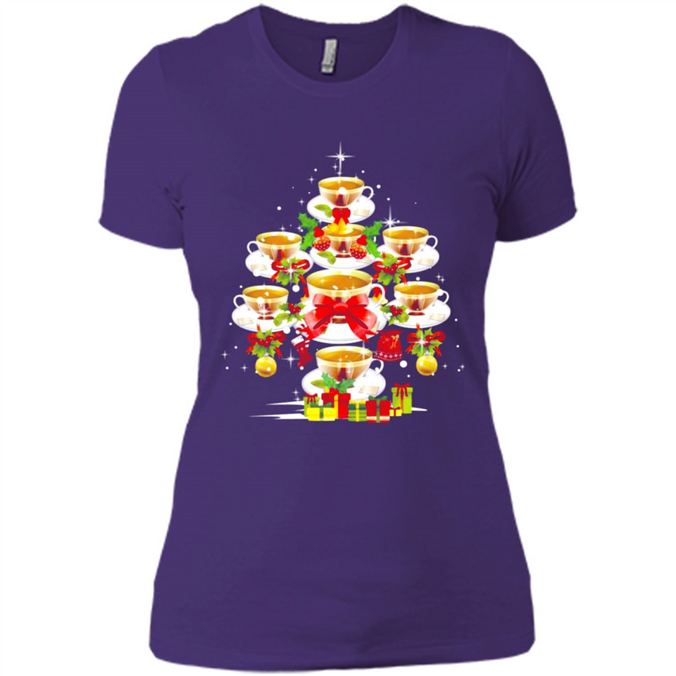 Tea Christmas Tree T-shirt Funny Tea Xmas Gift