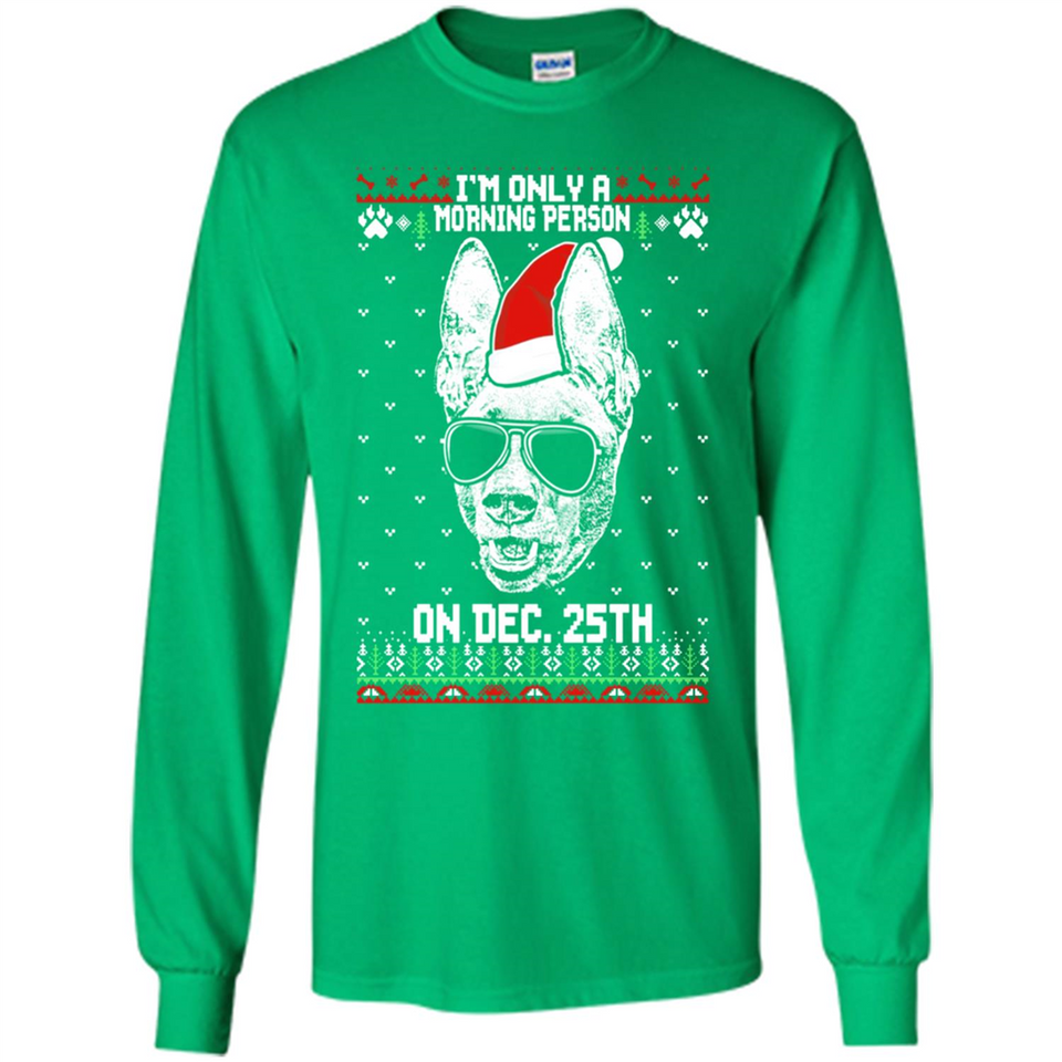 Morning Person Pharaoh Hound Funny Xmas - Long Sleeve T-Shirt
