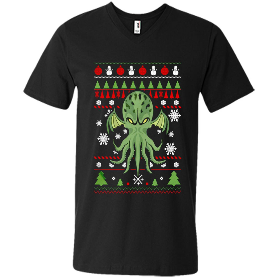 Octopus Ugly Sweater Christmas - Men's V-Neck