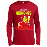 Drink Up Grinches it_s Christmas - Merry Xmas Sweatshirt - Canvas Long Sleeve T-Shirt