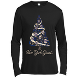 New York Giants NFL Football Team Logo Christmas Tree T-Shirt - Canvas Long Sleeve T-Shirt