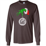 Amazing California Golden Bears Glitter Grinch Monogram Ornament Christmas Gift - Long Sleeve T-Shirt
