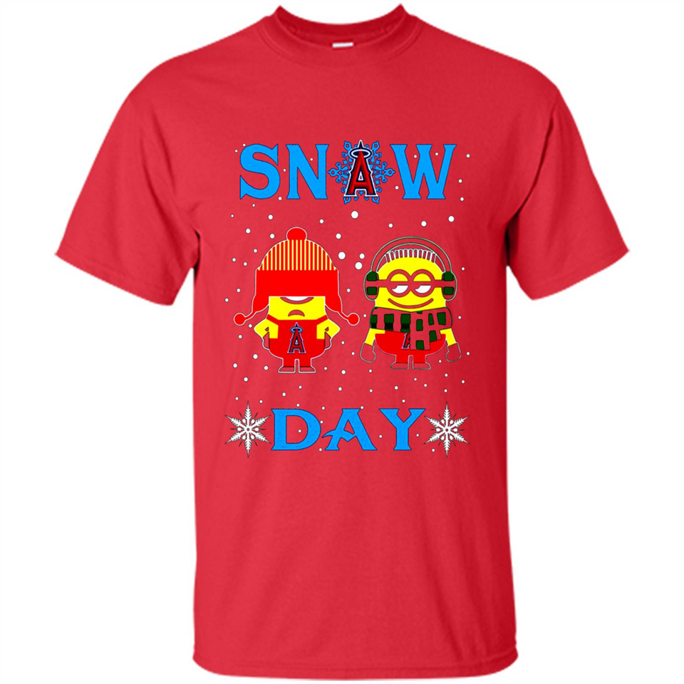 Snow Day Shirt For Los Angeles Angels Vs Minion Fans pingpong