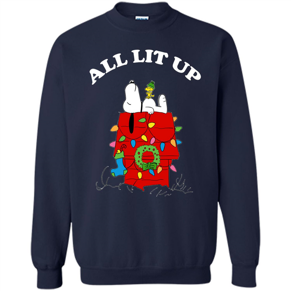 Peanuts By Schulz Snoopy Young Men_s Christmas SweatShirt - Sweatshirt