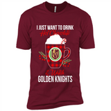 I Just Want To Drink Hot Chocolate & Watch Vegas Golden Knights Ugly Christmas Sweater PINGPONG