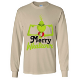 Grinch Merry Whatever Funny Christmas Sporty - Long Sleeve T-Shirt