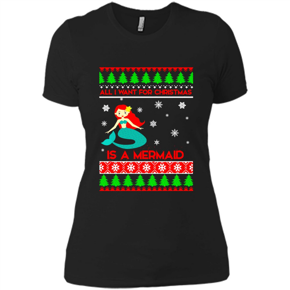 All I Want For Christmas Is A Mermaid ugly PINGPONG