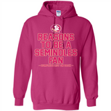 Reasons to be a Florida State Seminoles Fan Complete List on Back - Hoodie