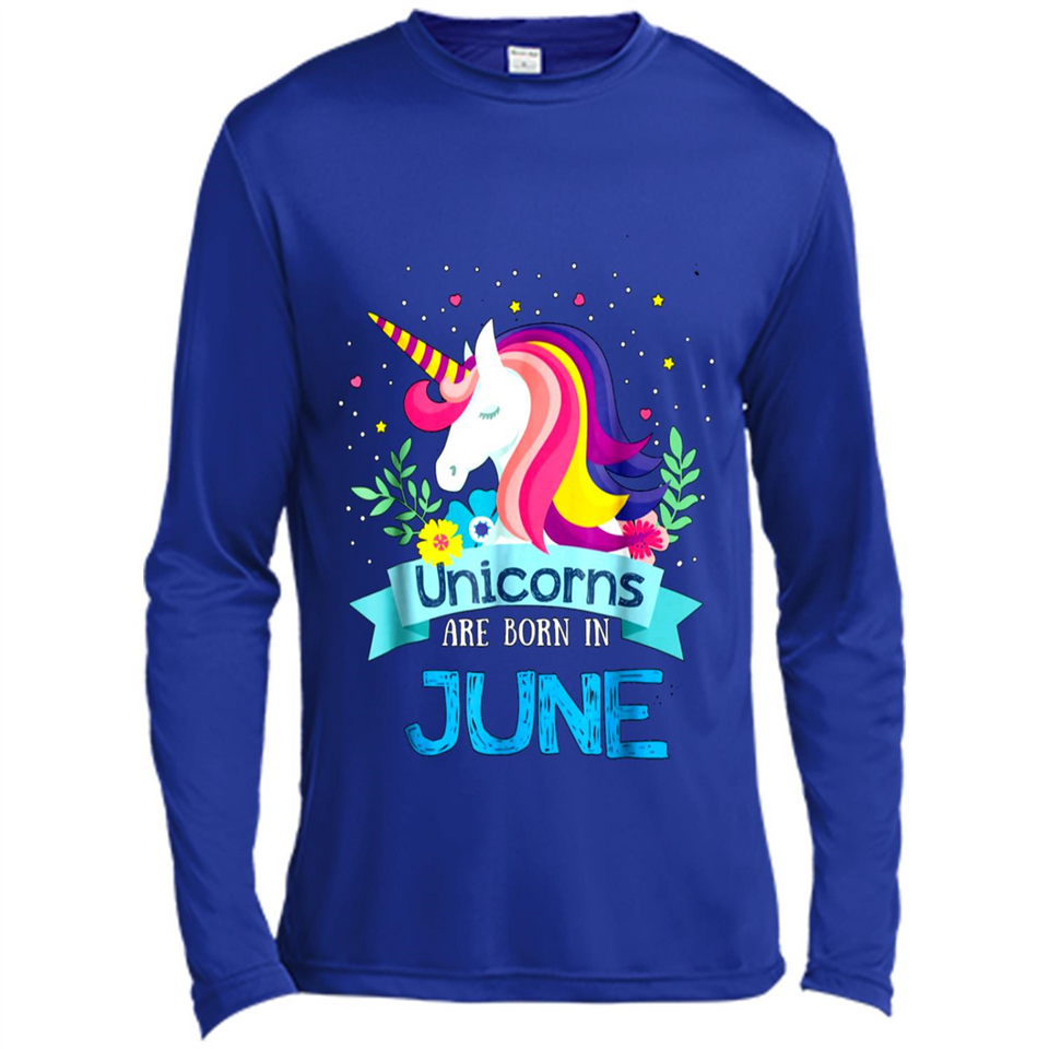 Unicorns are born in June Birthday Rainbow Gift Ladies Custom