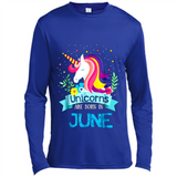 Unicorns are born in June Birthday Rainbow Gift Ladies Custom