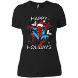Marvel Spider Man Happy Holidays Santa Christmas Mug PINGPONG - Ladies' Boyfriend T-Shirt