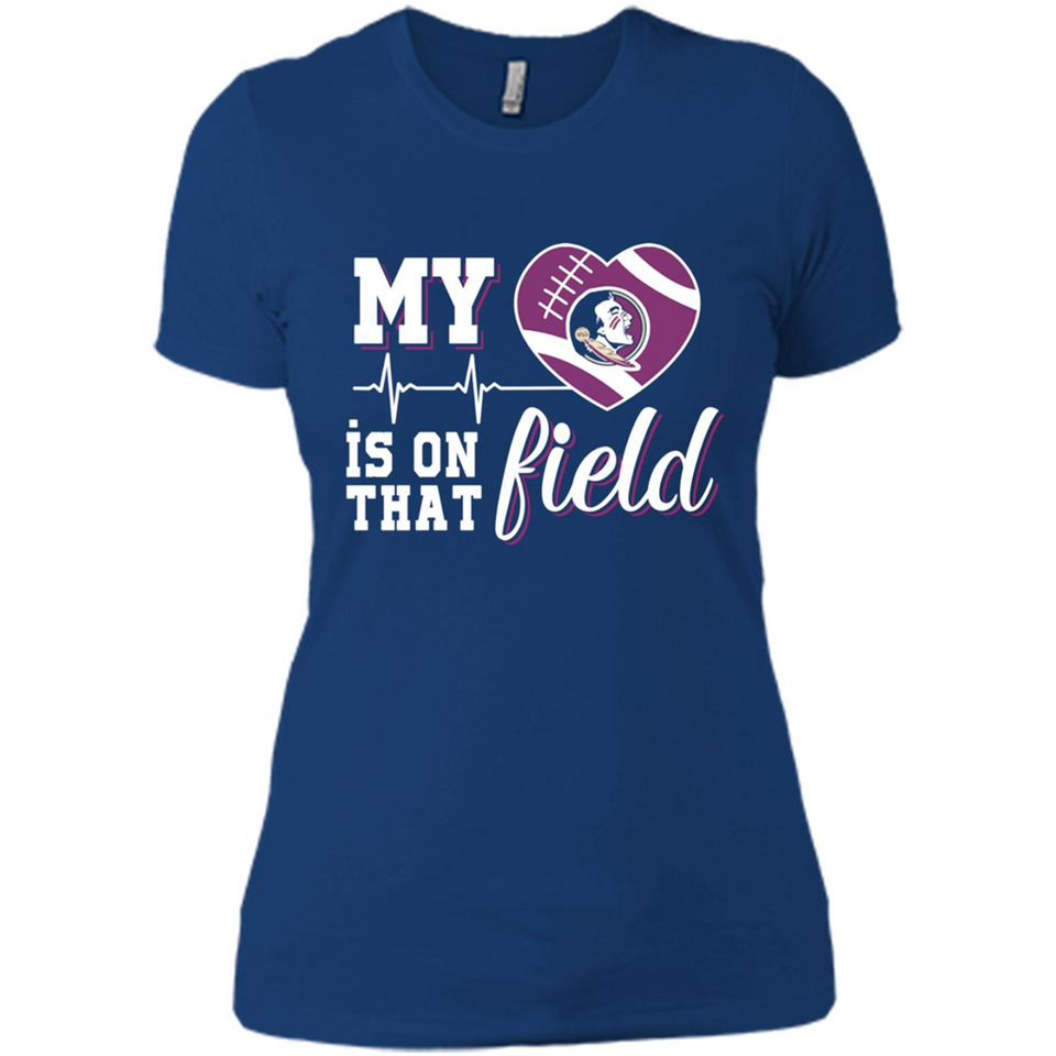 Florida State Seminoles Football My Heart is on that Field - Ladies' Boyfriend T-Shirt