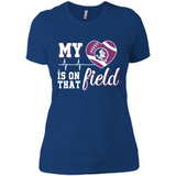 Florida State Seminoles Football My Heart is on that Field - Ladies' Boyfriend T-Shirt
