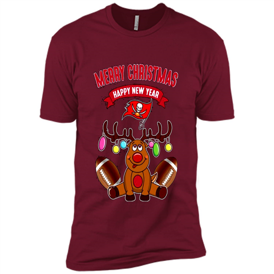 Tampa Bay Buccaneers NFL Reindeer Funny Merry Christmas And Happy New Year