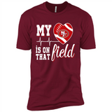 San Francisco 49ers Football My Heart is on that Field - Premium Short Sleeve T-Shirt