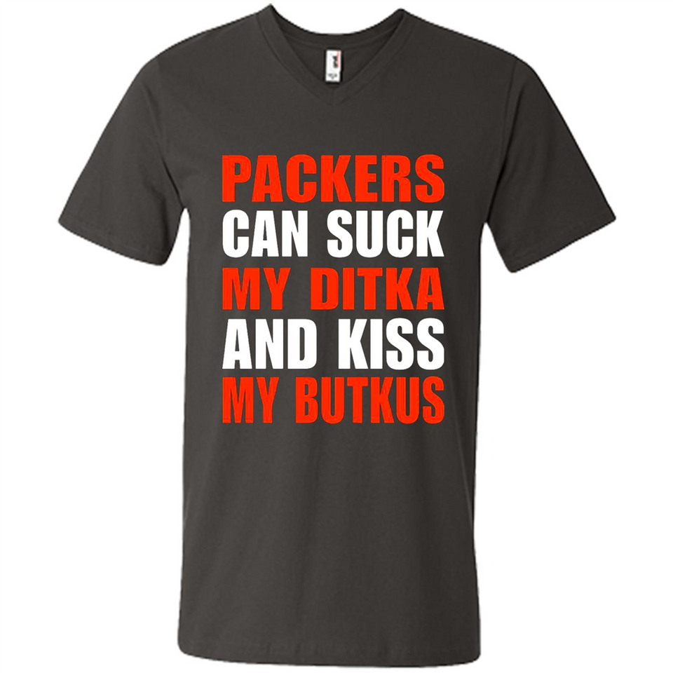 Packers can suck my Ditka and kiss my Butkus PINGPONG - Men's V-Neck