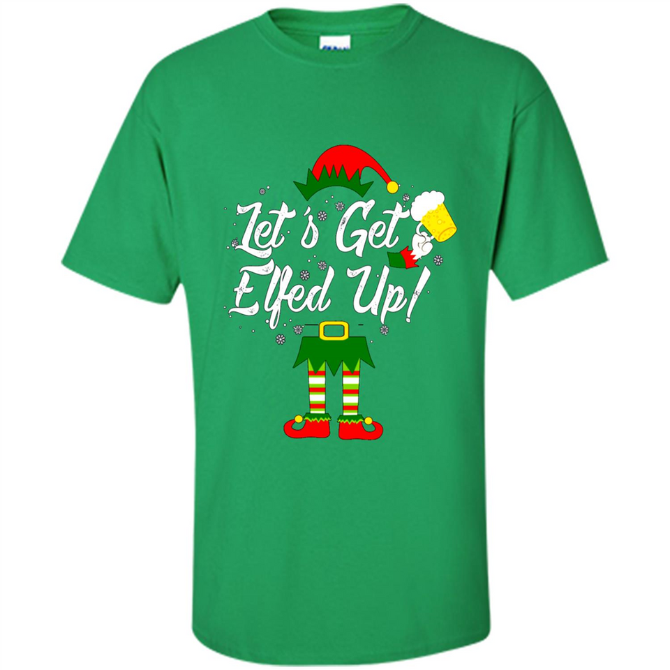 Let's Get Elfed Up Drinking Beer Christmas PINGPONG