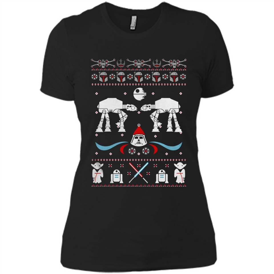 Star Wars Icons Funny Ugly Christmas - Ladies' Boyfriend T-Shirt