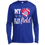 Ohio State Buckeyes Football My Heart is on that Field - Canvas Long Sleeve T-Shirt