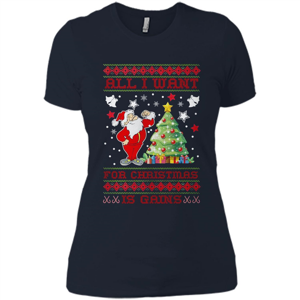 All I Want For Christmas Is Gains Christmas Tree Santa Claus