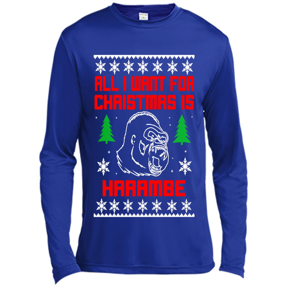 All I Want For Christmas Is HarambeT Rex Attack Reindeer ugly sweater PINGPONG