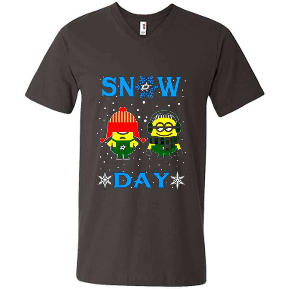 Snow Day Shirt For Dallas Stars Vs Minion Fans pingpong