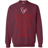 Reasons to be a Houston Texans Fan Complete List on Back - Sweatshirt