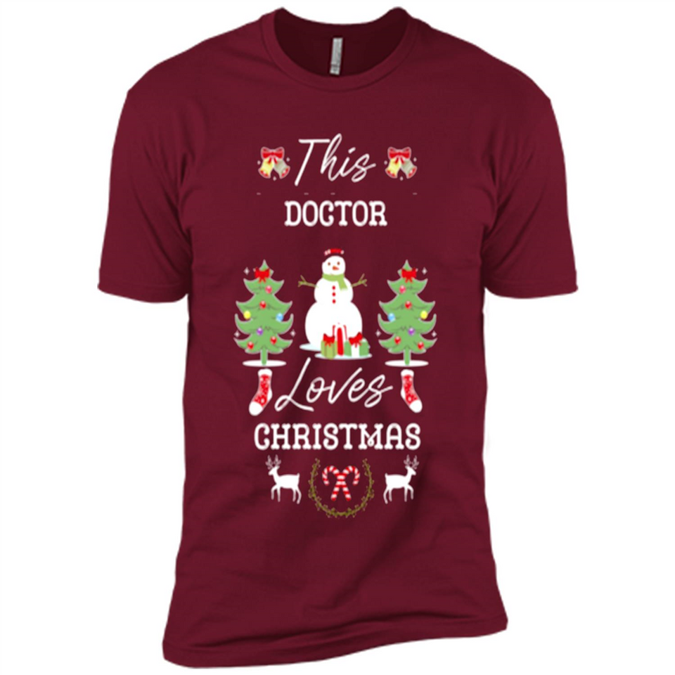 This Doctor Loves Christmas Tree Shirt with Snowman