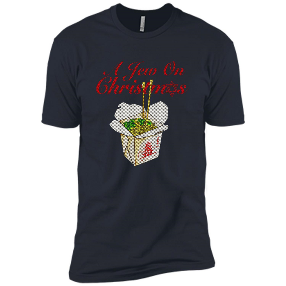 Christmas Ugly Sweater A Jew On Christmas - Premium Short Sleeve T-Shirt