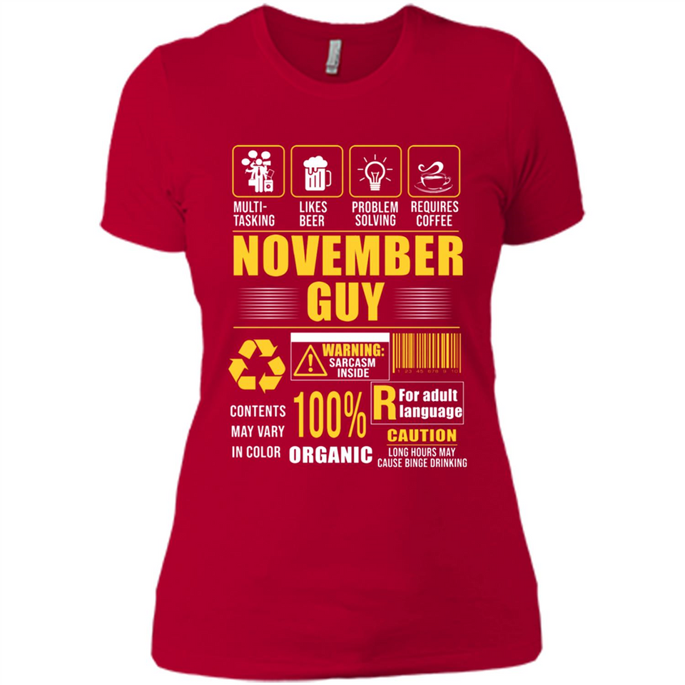 November Guy Multitasking - Ladies' Boyfriend T-Shirt