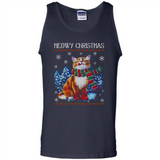 Christmas Ugly Sweater Cat With Christmas Meowy Chritstmas - Tank Top