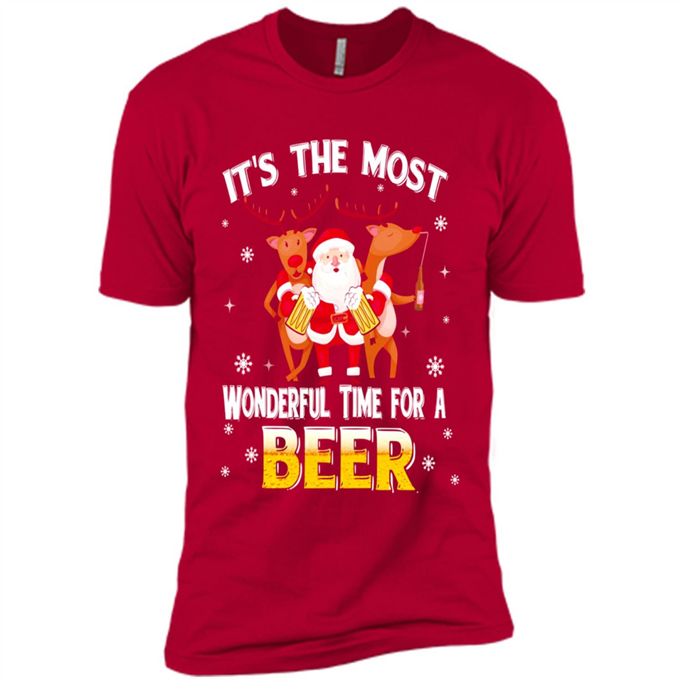 Its The Most Wonderful Time for a Beer - Premium Short Sleeve T-Shirt