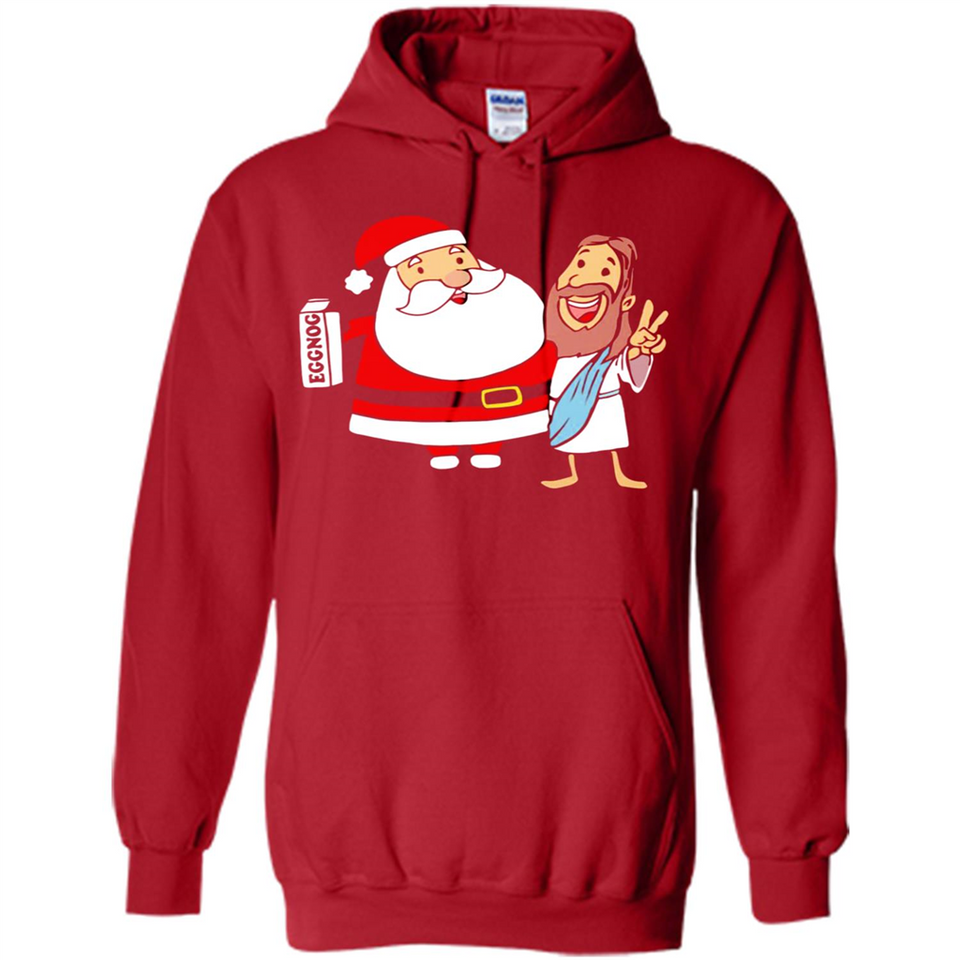 Eggnog Santa And Jesus Christmas
