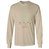 My Favorite Color is Christmas Lights Xmas Sporty T-Shirt - Long Sleeve T-Shirt