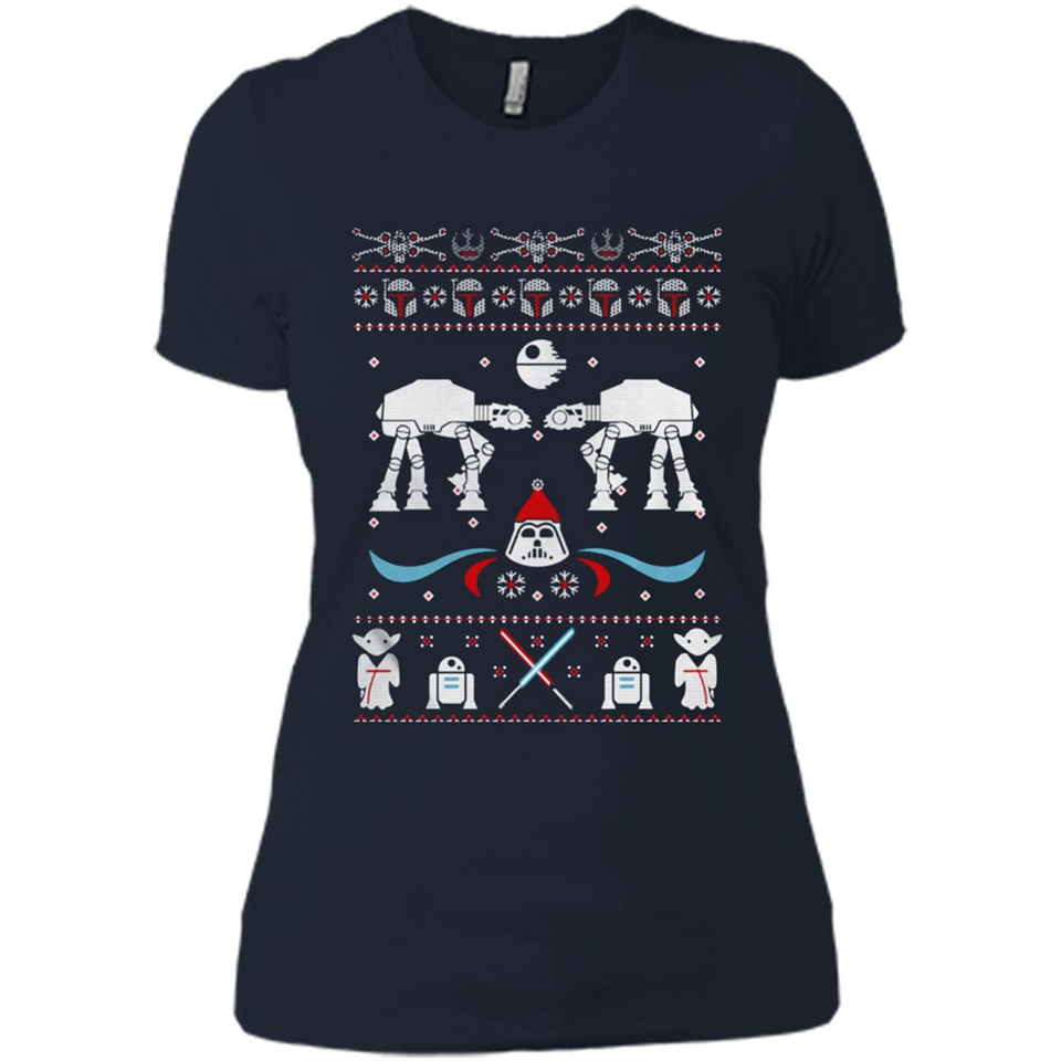 Star Wars Icons Funny Ugly Christmas - Ladies' Boyfriend T-Shirt