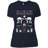 Star Wars Icons Funny Ugly Christmas - Ladies' Boyfriend T-Shirt