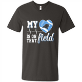 Carolina Panthers Football My Heart is on that Field - Men's V-Neck