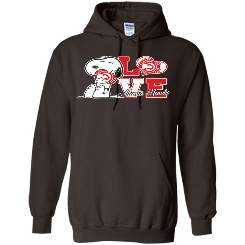 Snoopy loves NBA Atlanta Hawks - Hoodie