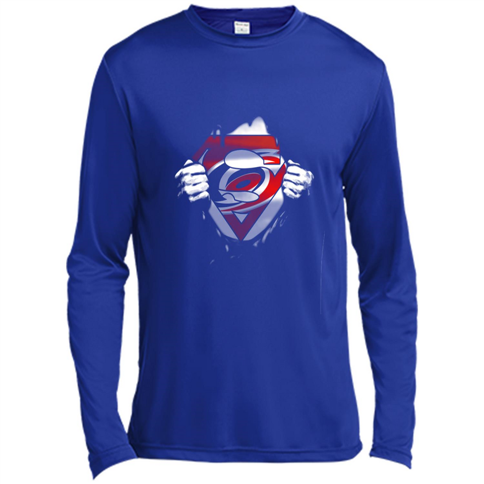 Carolina Hurricanes And Superman Fans - Canvas Long Sleeve T-Shirt