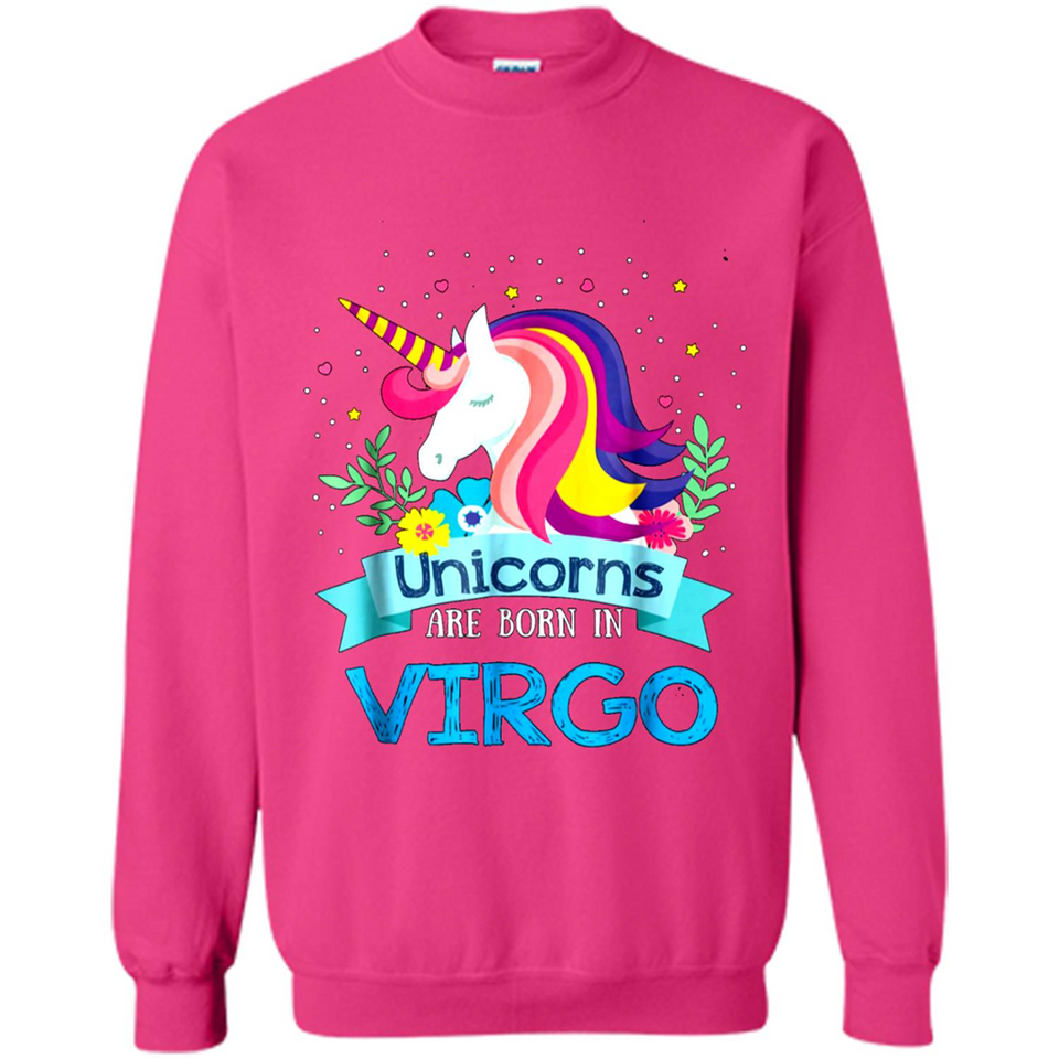Unicorns are born in Virgo Birthday Rainbow Gift Ladies Custom