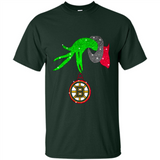 GRINCH HAND HOLDING BOSTON BRUINS GLITTER CHRISTMAS PINGPONG