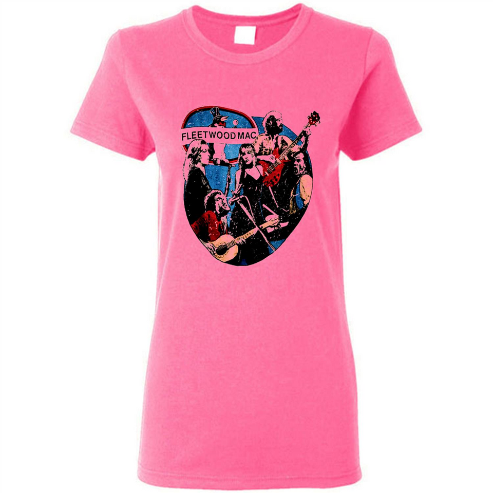 Dancing Funny Guitar Vintage Metal Rock Band Shirt PINGPONG - Ladies Short-Sleeve