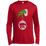 Amazing Kansas State Wildcats Glitter Grinch Monogram Ornament Christmas Gift - Canvas Long Sleeve T-Shirt